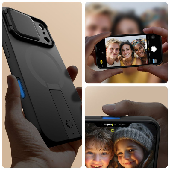 Προστατευτική θήκη Tech-Protect Kevlar Aura με λειτουργία βάσης και MagSafe για iPhone 17 Pro Max