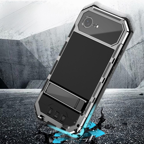 Θωρακισμένη θήκη για iPhone 16E, R-JUST, ασημένια