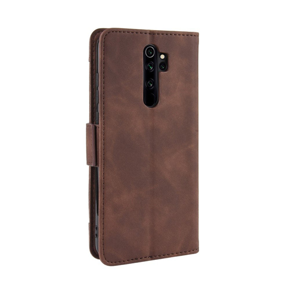 Θήκη με πτερύγιο για Xiaomi Redmi Note 8 Pro, Card Slot, καφέ