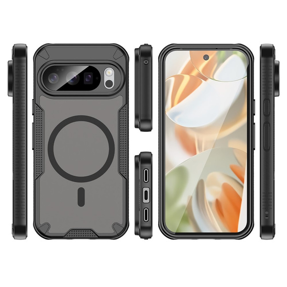 Θωρακισμένη θήκη για το Google Pixel 10 Pro, για MagSafe, ματ, μαύρο