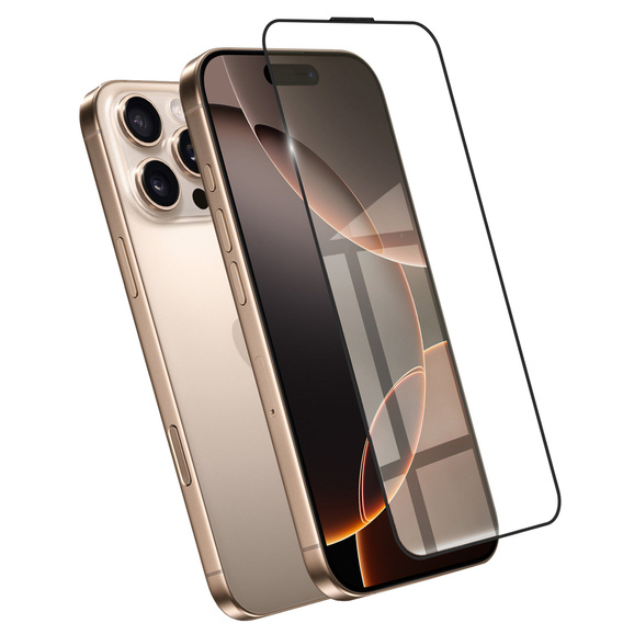 Μετριασμένο γυαλί 3D για iPhone 16 Pro Max, μαύρη