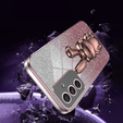 Θήκη για Samsung Galaxy A54 5G, Glitter Rabbit, με συρόμενη βάση στήριξης, ροζ