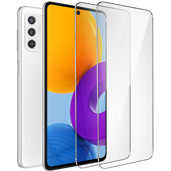2x Μετριασμένο γυαλί για Samsung Galaxy M52, ERBORD 9H Hard Glass στην οθόνη