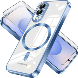 Θήκη για Samsung Galaxy S25 Edge, Electro MagSafe, μπλε + Γυαλί για την οθόνη