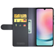 θήκη με πτερύγιο για Samsung Galaxy A25 5G, Split Leather, μαύρη