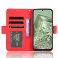 Θήκη με πτερύγιο για Google Pixel 8A, Card Slot, κόκκινη