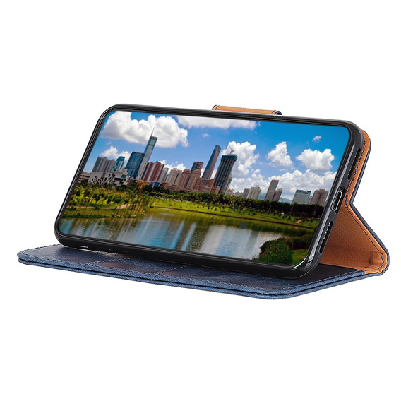 Θήκη με πτερύγιο για Samsung Galaxy S25 Edge, Crazy Horse Wallet, μπλε