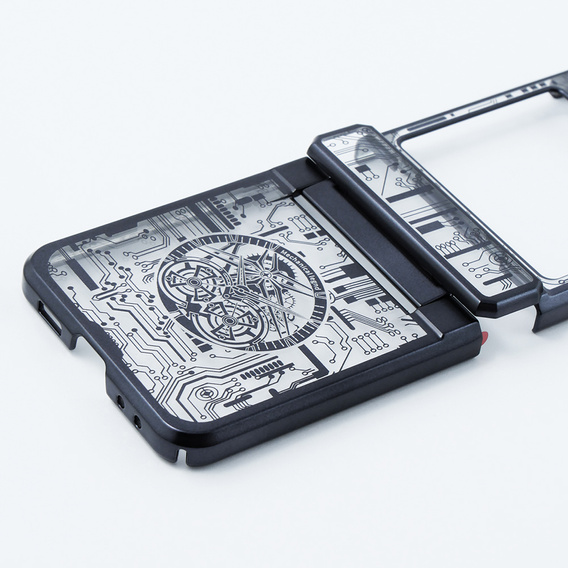 Θήκη για Samsung Galaxy Z Flip 5 5G, Mechanical Legend, μαύρη