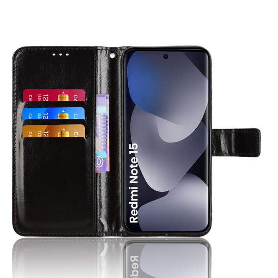 Θήκη με πτυσσόμενο κάλυμμα Crazy Horse Wallet για Xiaomi Redmi Note 15 5G / Poco M8 5G
