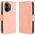 Θήκη με πτερύγιο για Honor 400 5G, Card Slot, ροζ