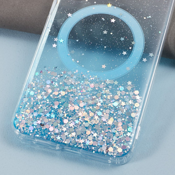 θήκη για Samsung Galaxy S24, Glittery, για MagSafe, μπλε