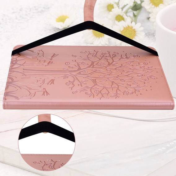 θήκη πτερύγιο για Huawei MatePad SE 10.4, tree, ροζ rose gold