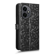 θήκη πτερύγιο για Honor 400 5G, Wallet Rhombus, μαύρη
