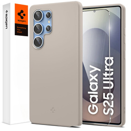 Θήκη Spigen για Samsung Galaxy S25 Ultra, Silicone Fit Mag, γκρι + Μετριασμένο γυαλί