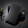 Θήκη με πτερύγιο για Honor 400 5G, Crazy Horse Wallet, μαύρη