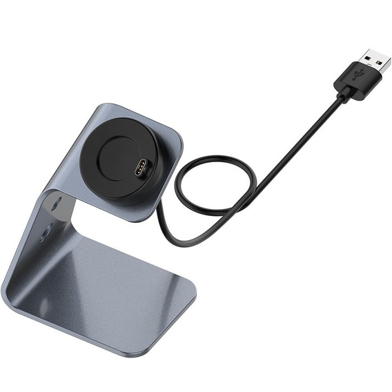 Σταθμός σύνδεσης USB αλουμινίου για Garmin Fenix 7/7S/7X/6/6X/6S, γκρι