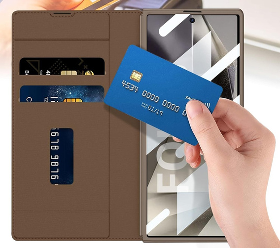 Θήκη πορτοφολιού με πτερύγιο καφέ για Samsung Galaxy Z Fold 7 5G