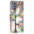 Θήκη με πτερύγιο για Samsung Galaxy M34, Wallet, tree of life, λευκή