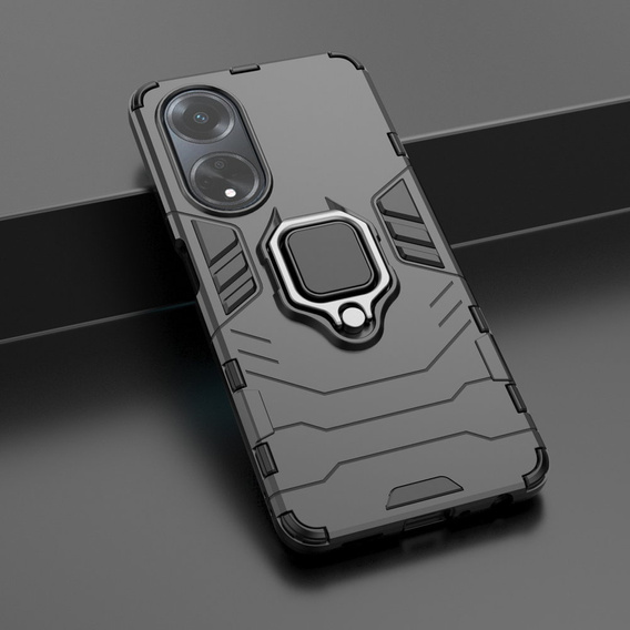 Θήκη για Oppo A98 5G, Kickstand Ring, μαύρη
