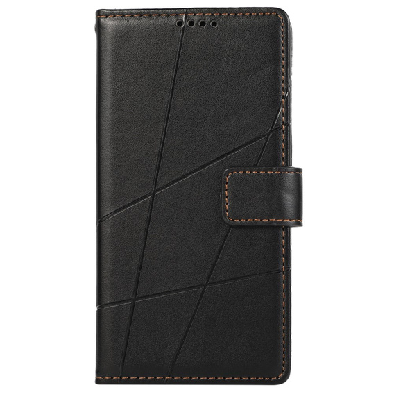 Θήκη με πτερύγιο για Realme 12 Pro 5G / 12 Pro+ 5G, Leather Line Wallet, μαύρη