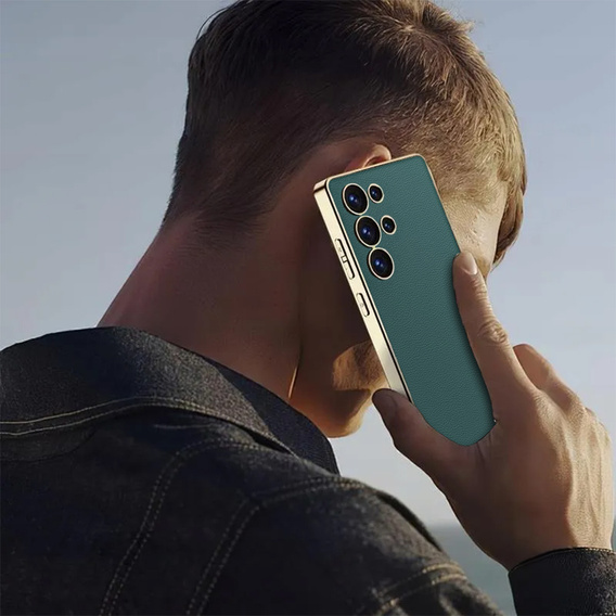 Θήκη για Samsung Galaxy S25 Ultra, GKK Leather, πράσινη
