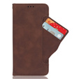 Θήκη με πτερύγιο για Xiaomi Poco F7 Pro, Card Slot, καφέ
