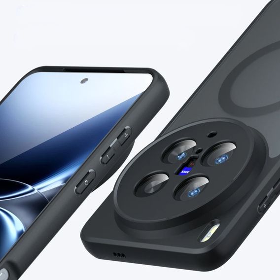 Θήκη για Vivo X200 Pro 5G, για MagSafe, ERBORD Μatt Case, μαύρη