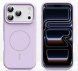 Θήκη σιλικόνης για iPhone 17 Pro Max, για MagSafe, αντικραδασμική, μοβ
