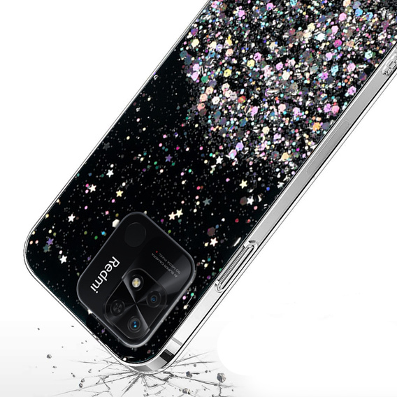 Θήκη για Xiaomi Redmi 10C, Glittery, μαύρη