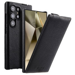 Θήκη MELKCO για Samsung Galaxy S25 Ultra, δερμάτινη, flip, μαύρη