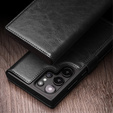 θήκη flip για Samsung Galaxy S25 Ultra, QIALINO Leather Wallet, μαύρη
