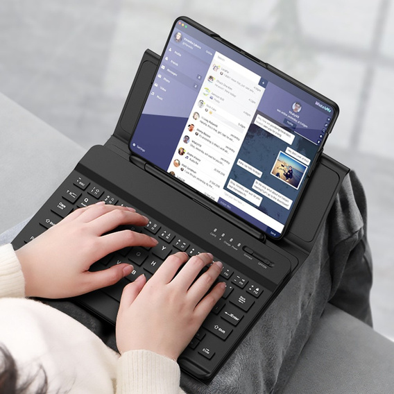 Θήκη + πληκτρολόγιο Samsung Galaxy Z Fold4 5G, Carbon Fiber, μαύρη