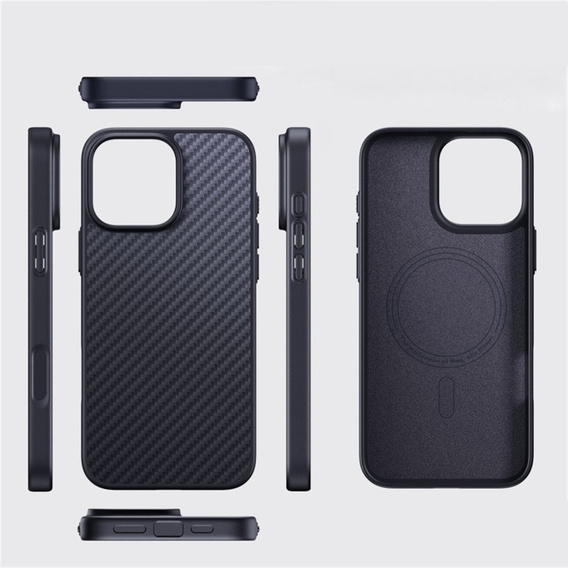 Θήκη για iPhone 16 Pro, Aramid Fiber Cover, μαύρη
