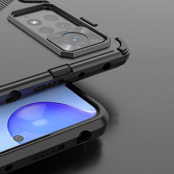 Θήκη για Xiaomi Redmi Note 11 Pro 4G / 5G, Military kickstand, μπλε