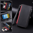 Θήκη με πτερύγιο για Xiaomi Redmi 14C / Xiaomi Poco C75, Wallet Zipper Pocket, μαύρη