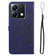 Θήκη με πτερύγιο για Xiaomi Poco X6 5G, Mandala, μωβ