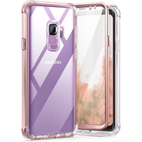 Θήκη για Samsung Galaxy S9 Plus, Suritch Full Body, διαφανής / ροζ