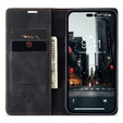 θήκη CASEME για iPhone 14, Leather Wallet Case, μαύρη