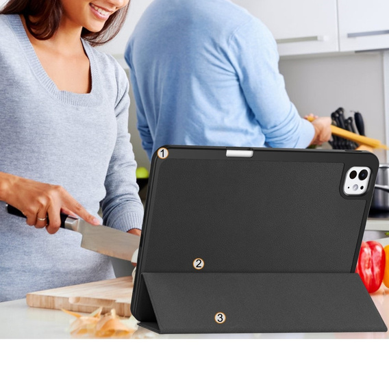 Θήκη για iPad Pro 11" 2024 (5 gen.), Smartcase με χώρο για γραφίδα, μαύρη