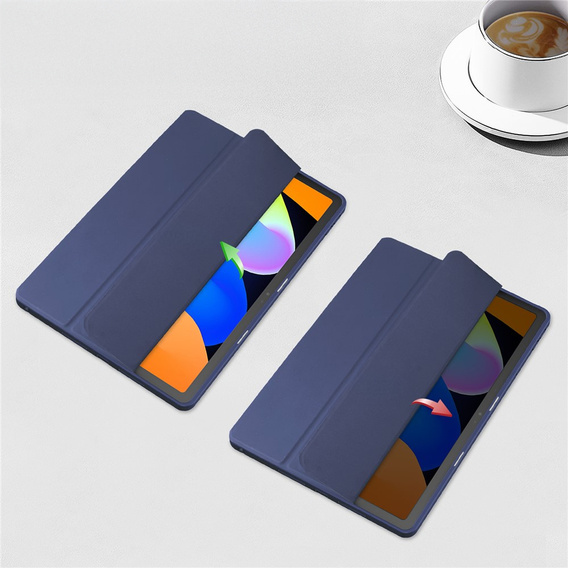 Θήκη για Lenovo Idea Tab 11" 2025 TB336FU TB336ZU, με διαφανές πίσω μέρος και θήκη για γραφίδα, navy blue