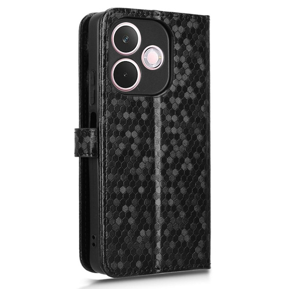 θήκη πτερύγιο για Oppo A5 Pro 5G, Wallet Rhombus, μαύρη