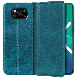 Θήκη για Xiaomi Poco X3 NFC / Poco X3 PRO, Wallet Litchi Leather, πράσινη