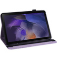 θήκη με πτερύγιο για Samsung Galaxy Tab A8 10.5 SM-X200 SM-X205, flower, μωβ