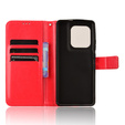 Θήκη με πτερύγιο για Motorola Edge 50 Ultra, Crazy Horse Wallet, κόκκινη