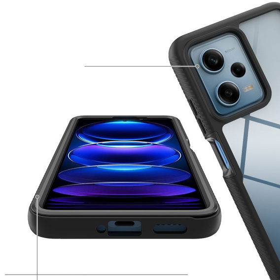 Θήκη για Xiaomi Redmi Note 12 Pro 5G / POCO X5 Pro 5G, Shockproof, με μεμβράνη, μαύρη