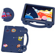 Παιδική θήκη για iPad 10.2" 2021/2020/2019 (9/8/7 gen.) / Air 10.5" 2019 (3 gen.), Cute Patterns, με βάση, σκούρο μπλε