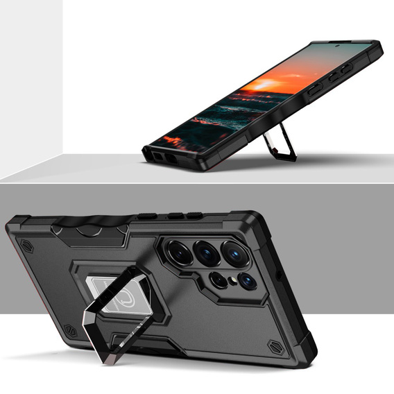 Θήκη για Samsung Galaxy S22 Ultra 5G, Dual-Layer Armor, μαύρη