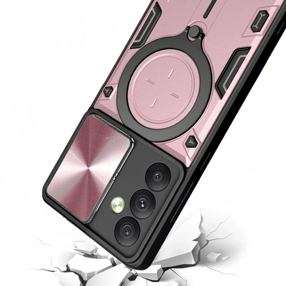 Θωρακισμένη θήκη για Samsung Galaxy A54 5G, CamShield Slide, ροζ rose gold