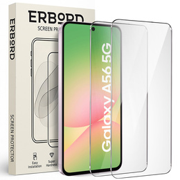 2x Μετριασμένο γυαλί ERBORD 9H Hard Glass στην οθόνη για Samsung Galaxy A56 5G