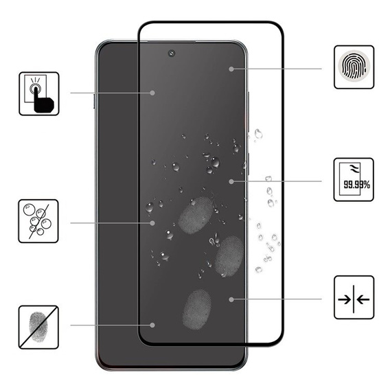 Μετριασμένο γυαλί 3D για OnePlus Nord 4, μαύρο πλαίσιο
